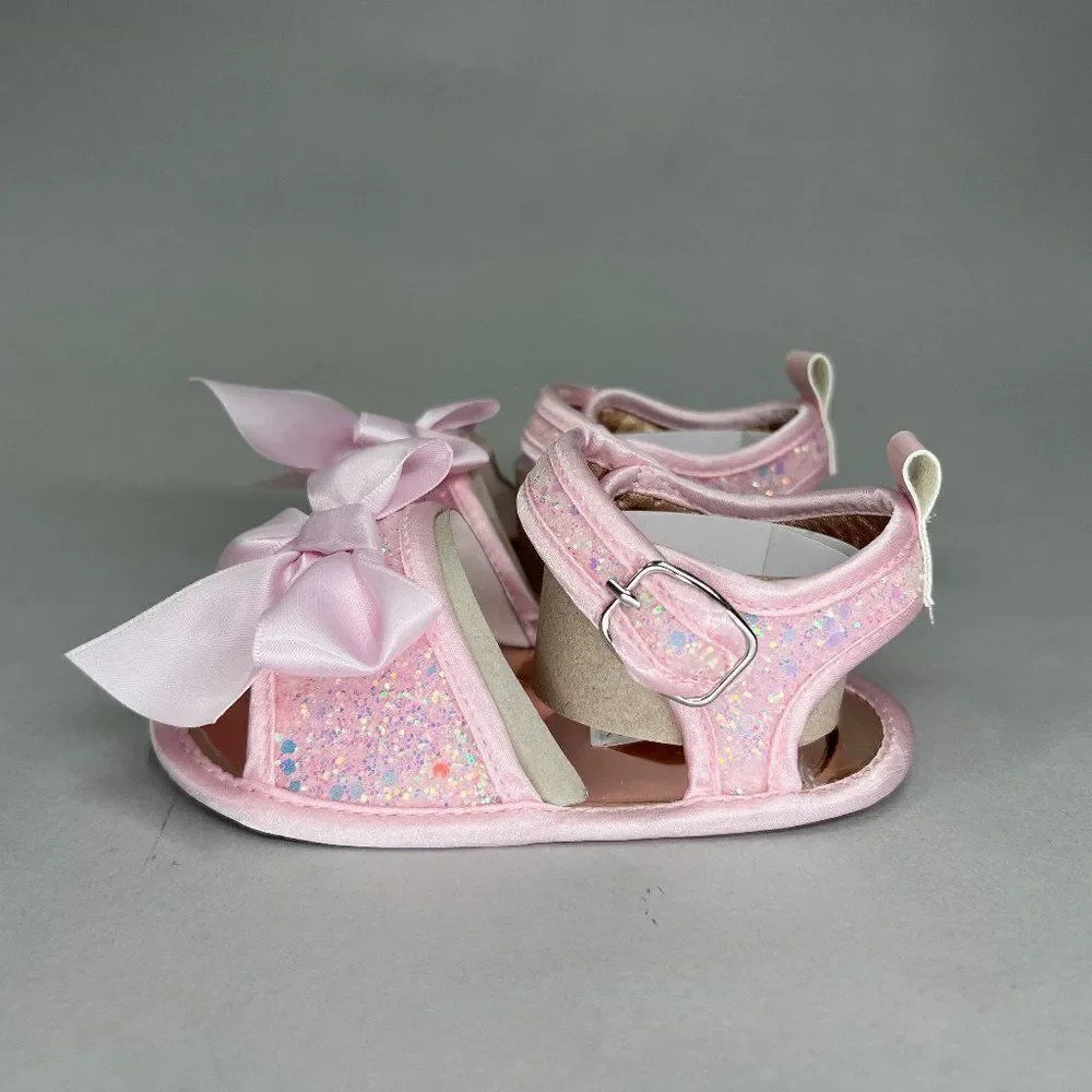 Badgley Mischka‎ Girl's Kensie Pink Glitter Elegant Sandals